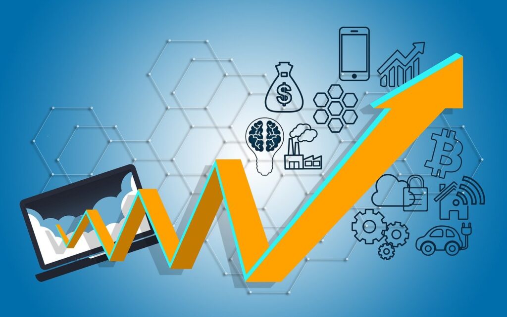 success, business, career, goal, arrow, profession, office, professional, management, finance, success curve, laptop, internet, boom, come forward, icons